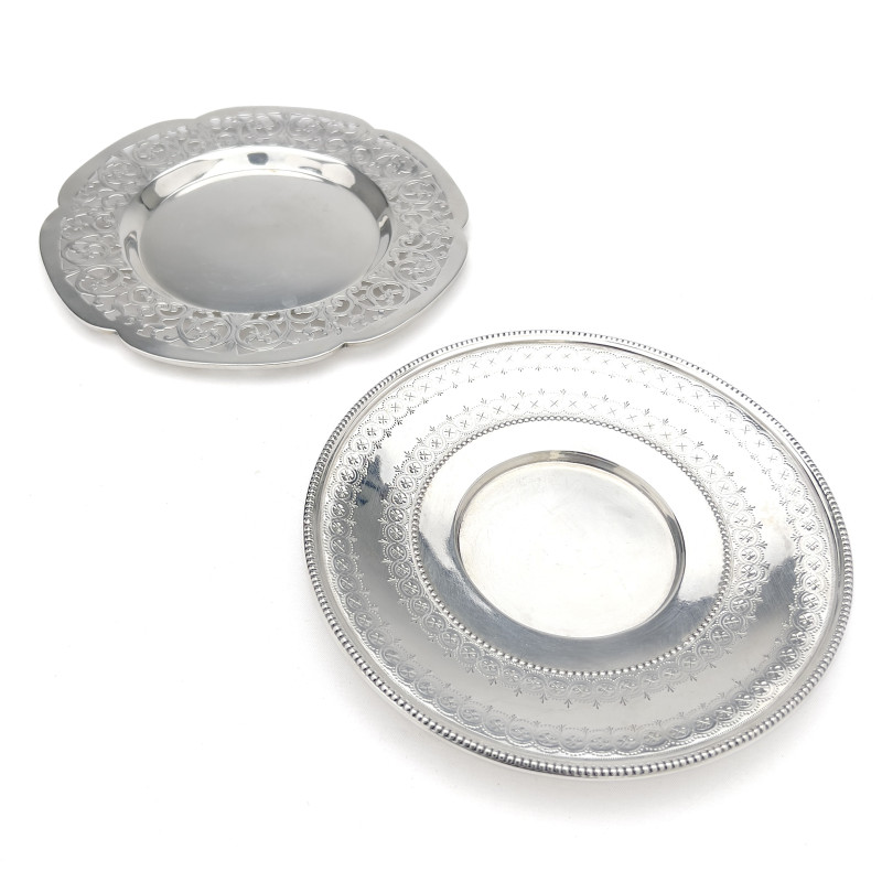 Two Silver Underplates