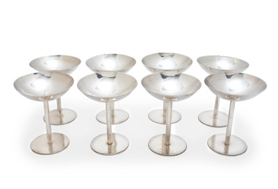 Image for Lot Gilles Beaugrand - Silver Champagne Coupe Stemware