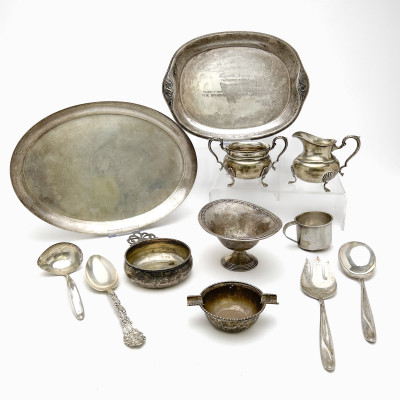 Image for Lot Silver Tableware and Serviceware Group