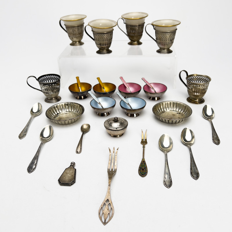 Silver Tableware and Small Accessories, Group of 25+