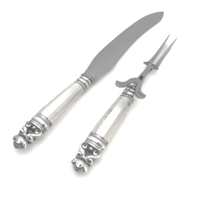 Image for Lot Georg Jensen - Acorn Carving Set