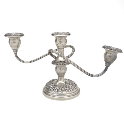 S. Kirk &amp; Son - Pair of Three Light Silver Candelabras