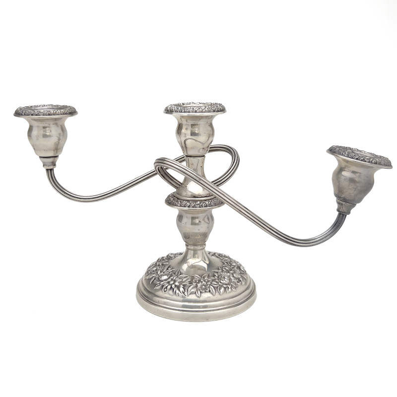 S. Kirk &amp; Son - Pair of Three Light Silver Candelabras