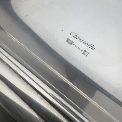 Silverplate Tray Group - Including Asprey Cake Stand and Cristofle Tray