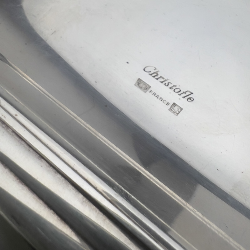 Silverplate Tray Group - Including Asprey Cake Stand and Cristofle Tray