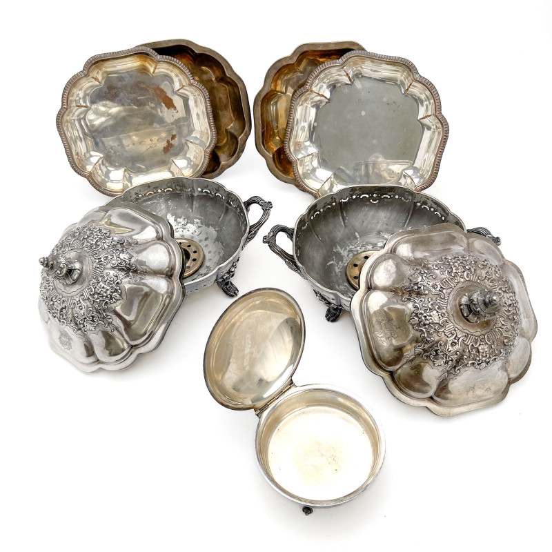 Silverplate Tureens and Other Serving Pieces