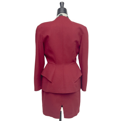 Thierry Mugler - Red Wool Skirt Suit