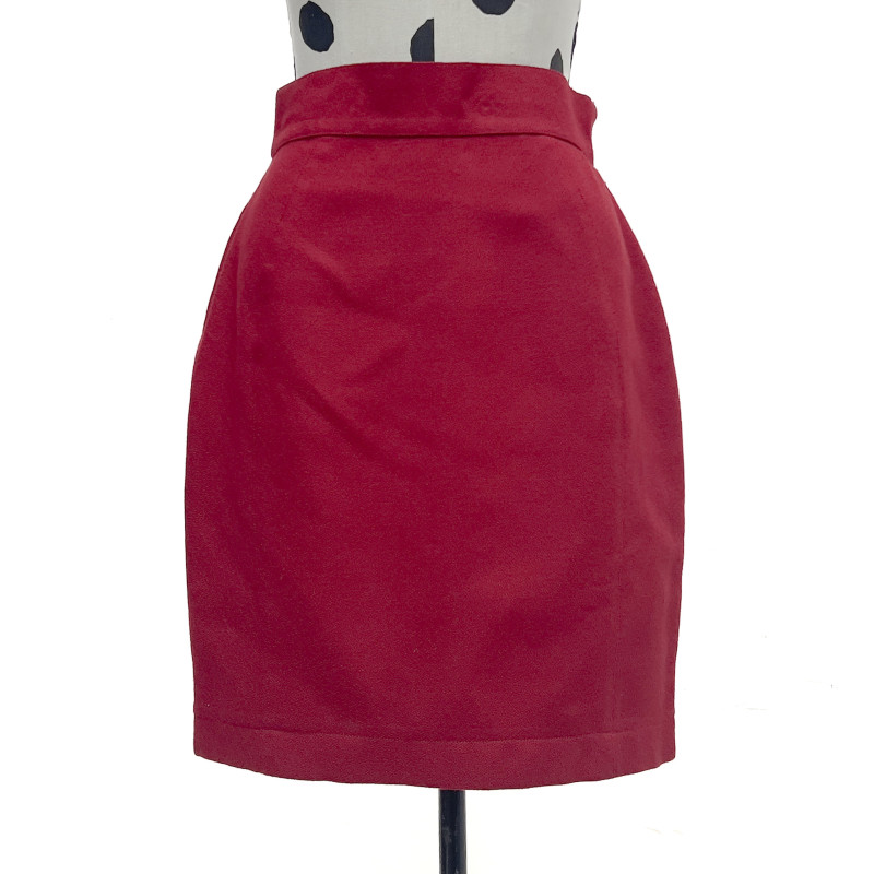 Thierry Mugler - Red Wool Skirt Suit