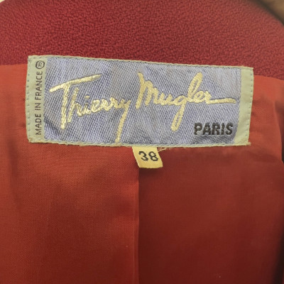 Thierry Mugler - Red Wool Skirt Suit