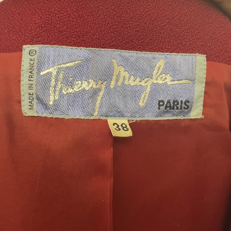 Thierry Mugler - Red Wool Skirt Suit