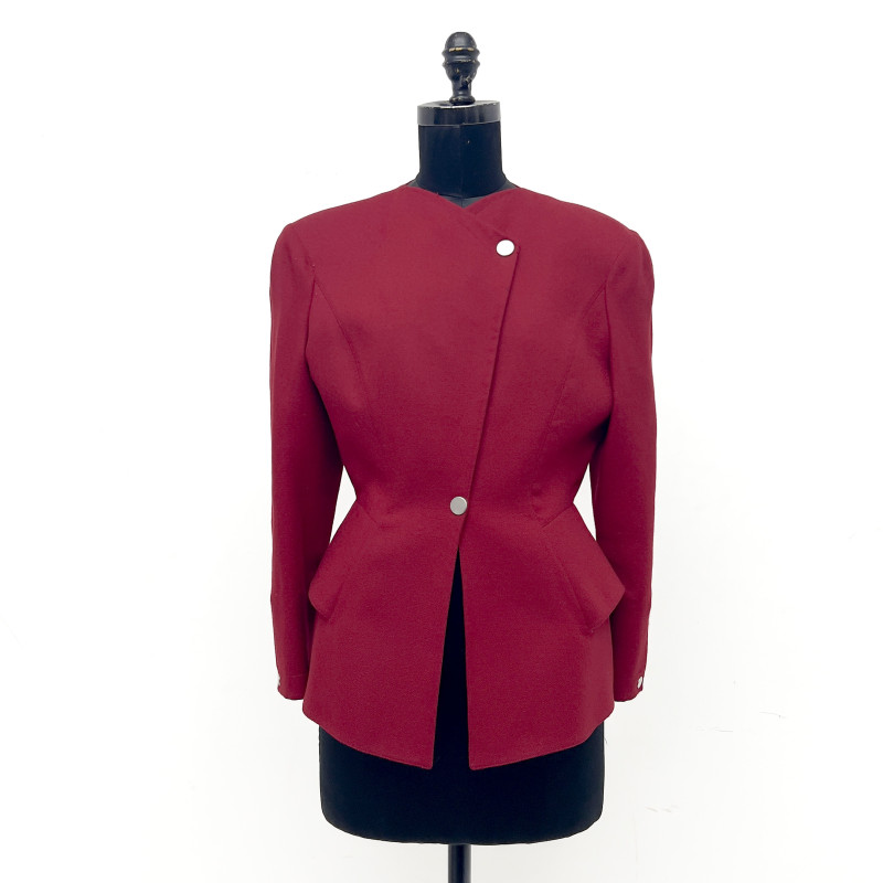 Thierry Mugler - Red Wool Skirt Suit