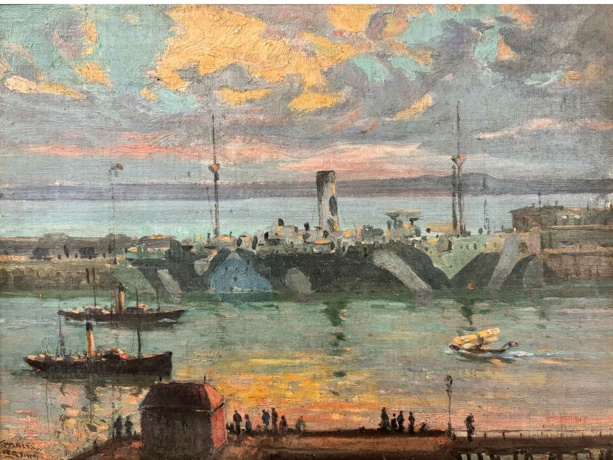 Charles David Jones Bryant,&nbsp;Camouflaged Hospital Ship, La Havre