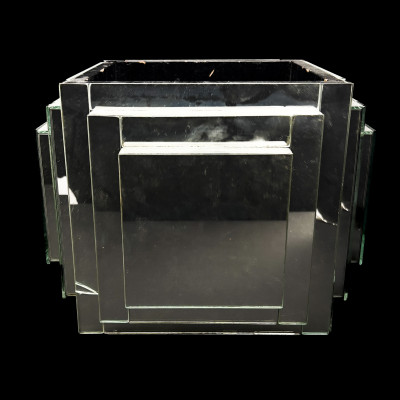 Modern Mirrored Glass Cachepot Jardinière
