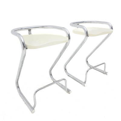 Image for Lot Pair of Borge Lindau and Bo Linderkrantz S70-3 Bar Stools