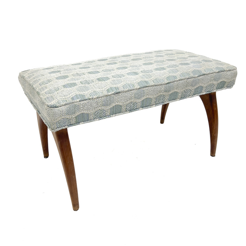 A Mid-Century Modern Upholstered Teak Bench