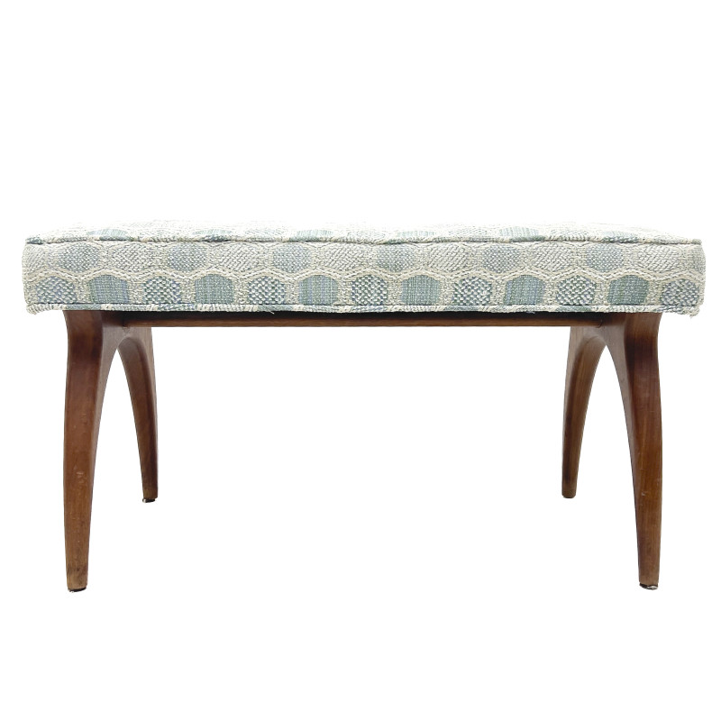 A Mid-Century Modern Upholstered Teak Bench