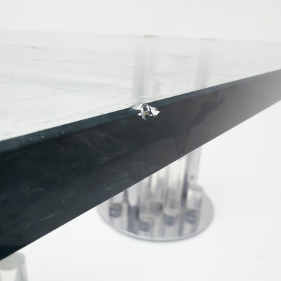 Charles Hollis Jones - "Skyscraper" Lucite and Chrome Dining Table