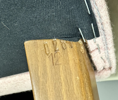A Pair of Mid-Century Modern Style Pink Wool Lounge Chairs
