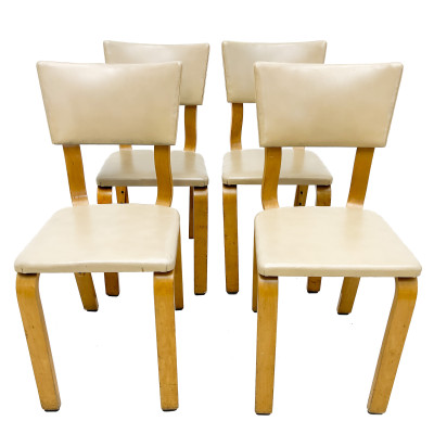 Image for Lot Thonet - A Suite of Four Mid-Century Modern Bentwood Dining Chairs