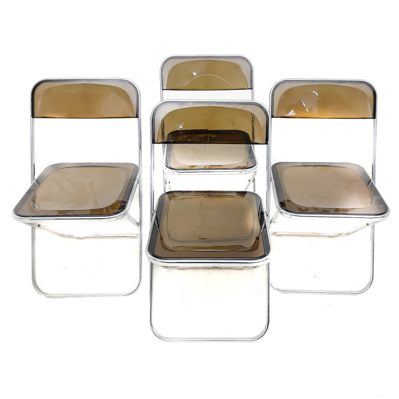 Four Mid-Century Modern Folding Chairs