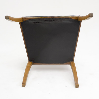 A Biedermeier Style Birch Armchair