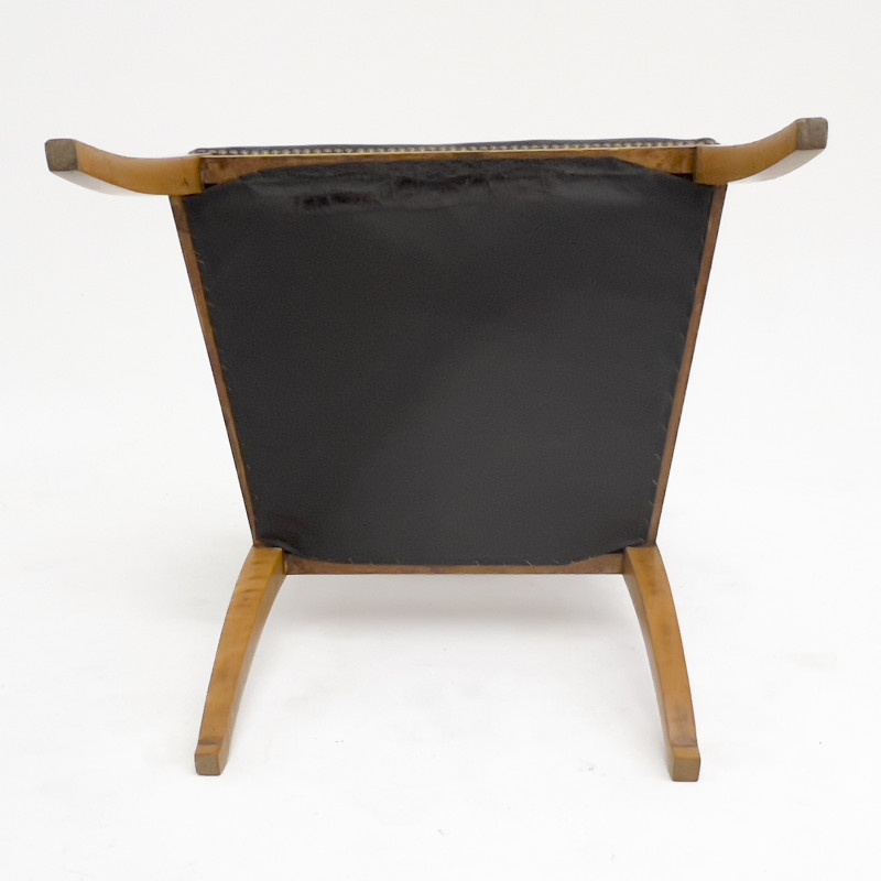 A Biedermeier Style Birch Armchair