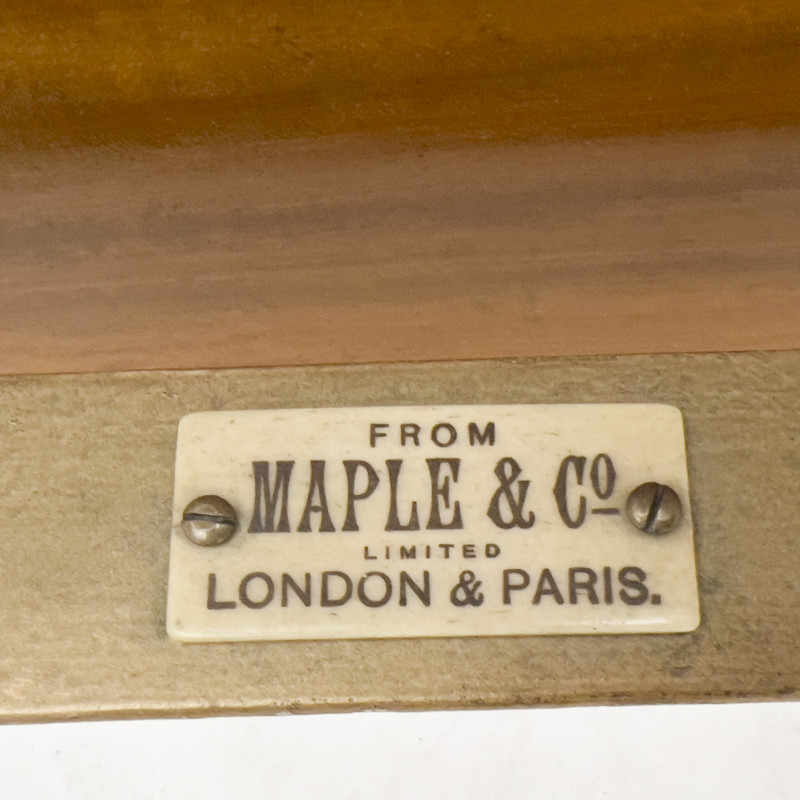 Maple &amp; Co. - Neoclassical Style Brass and Inlay Bed Frame