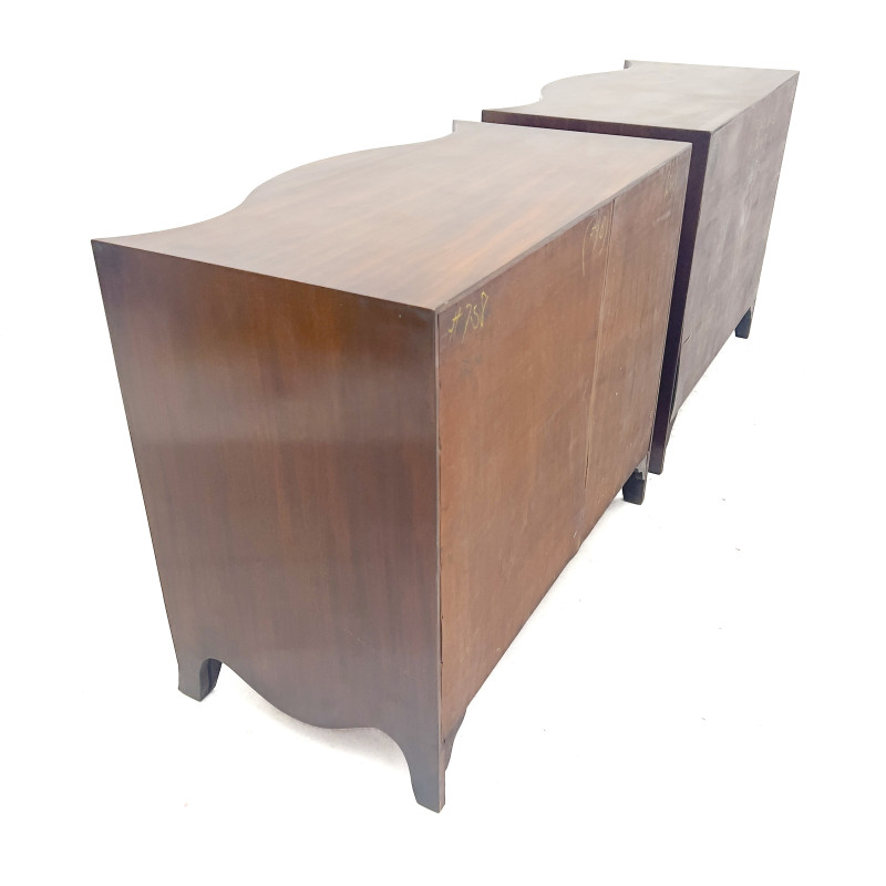 Beacon Hill - George III Style Serpentine Front Dressers, Pair