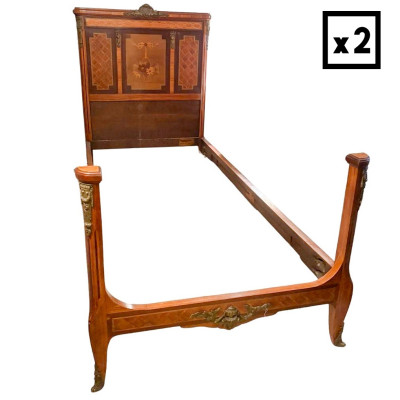 Image for Lot A Pair of French Louis XVI Twin Bed Frames