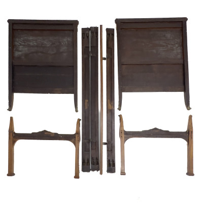 A Pair of French Louis XVI Twin Bed Frames