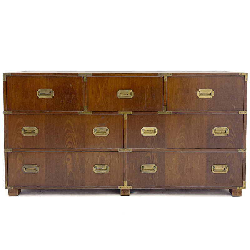 Baker Furniture - Campaign Style Triple Dresser