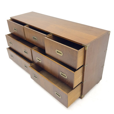 Baker Furniture - Campaign Style Triple Dresser