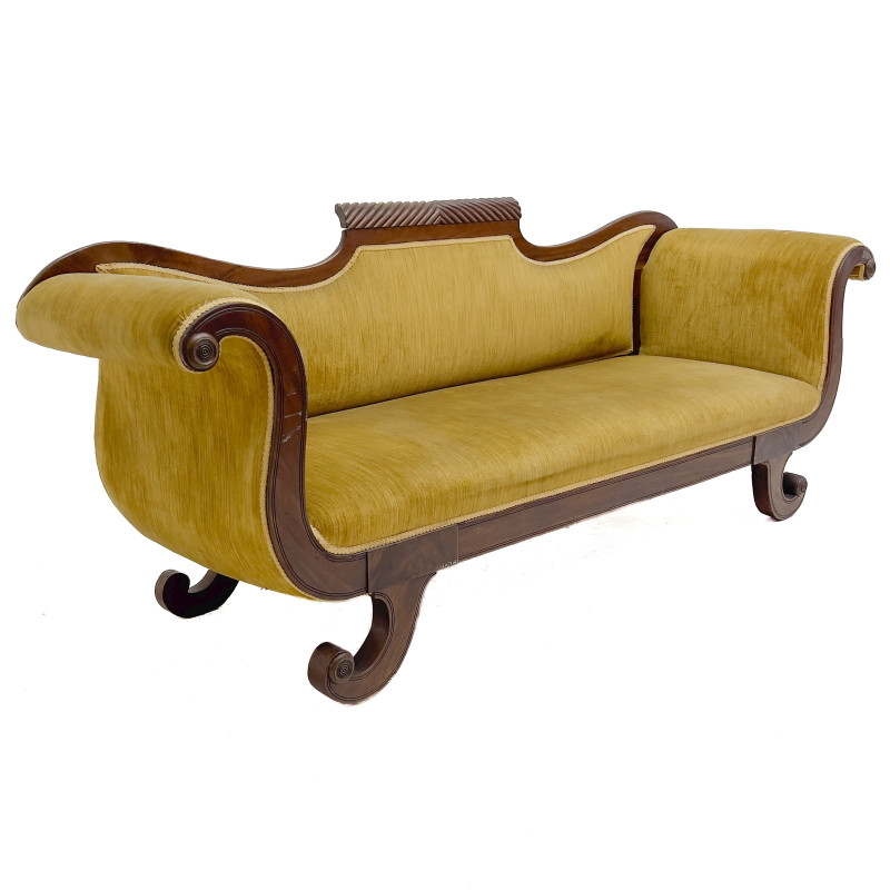 American Empire Carved Mahogany sofa