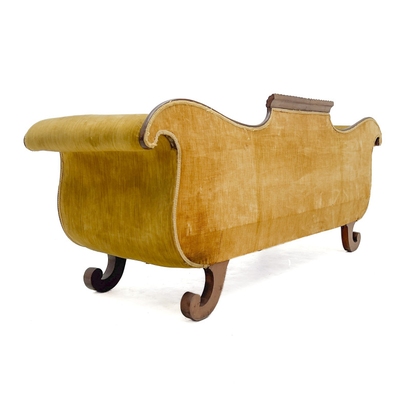 American Empire Carved Mahogany sofa