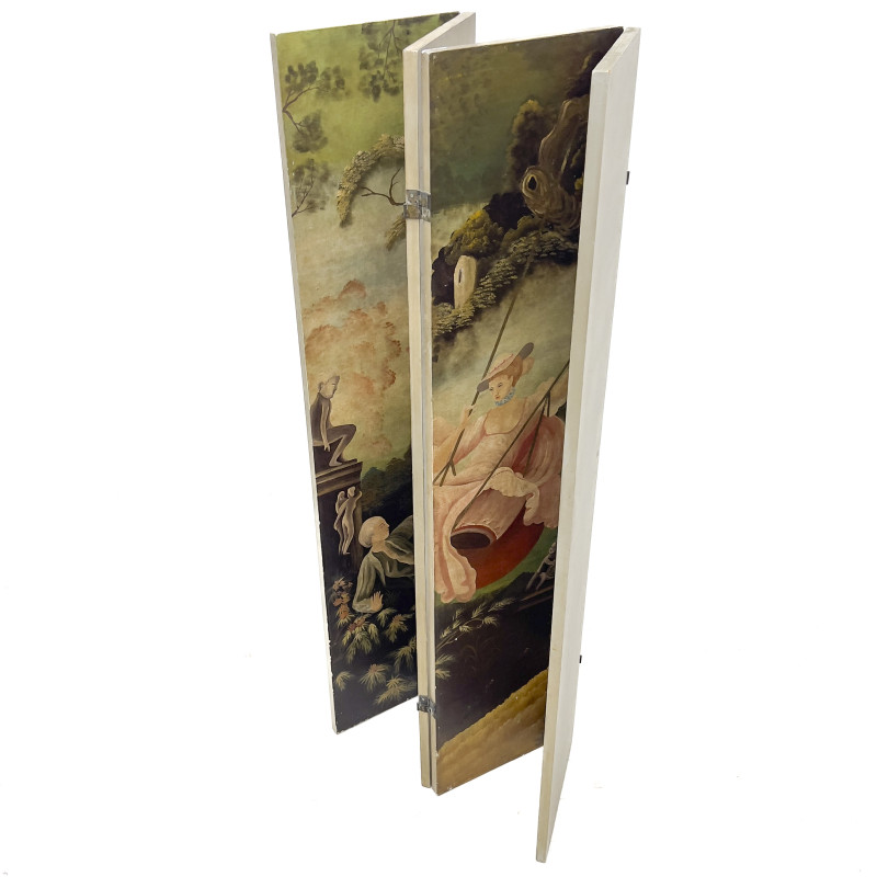 A Painted Room Divider After The Swing by Fragonard