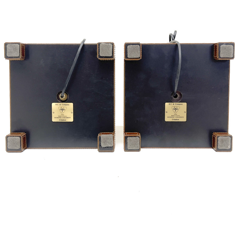 Dominic Chambon - A Pair of Contemporary Table Cube Lamps