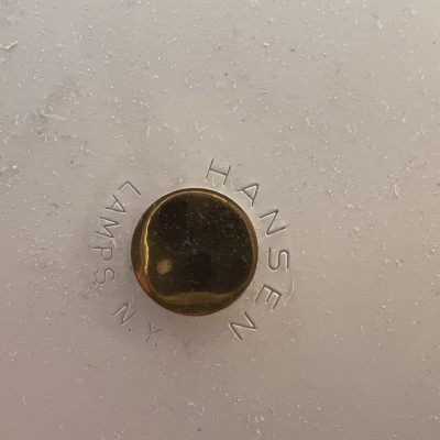 Hansen Lighting - Mid-Century Modern Glass and Brass Floor Lamps
