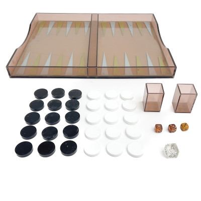 Image for Lot Modern Wall Mirror and Backgammon Set