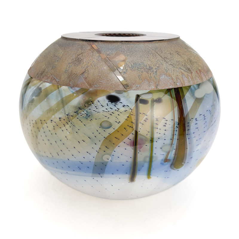 Robert Palusky - Spherical Art Glass Vase