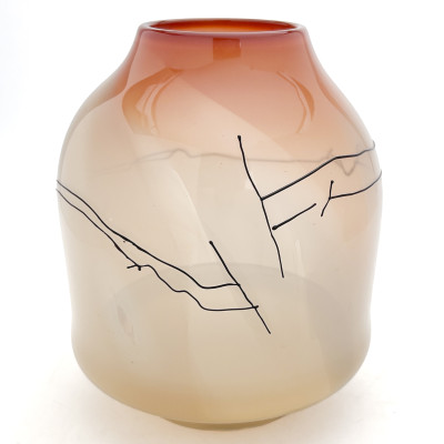 Image for Lot Jack Schmidt - Penland Studio Art Glass "Basket" Vessel