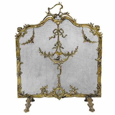 Louis XV Style Gilt Bronze Fire Screen