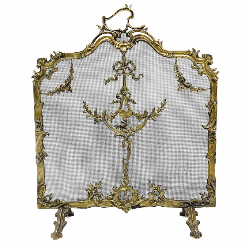 Louis XV Style Gilt Bronze Fire Screen
