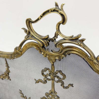 Louis XV Style Gilt Bronze Fire Screen