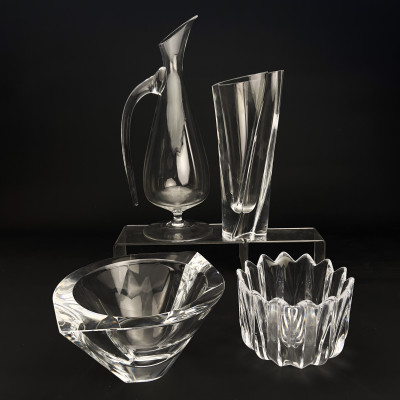 Image for Lot A Collection of Four Scandinavian and Austrian Art Glass Vessels