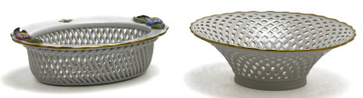Herend and KPM - Plate and Reticulated Dishes