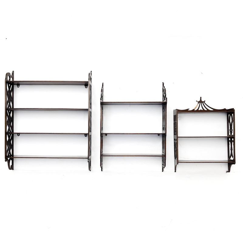 Georgian Style Mahogany Hanging Shelves (3)
