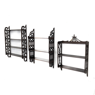 Georgian Style Mahogany Hanging Shelves (3)