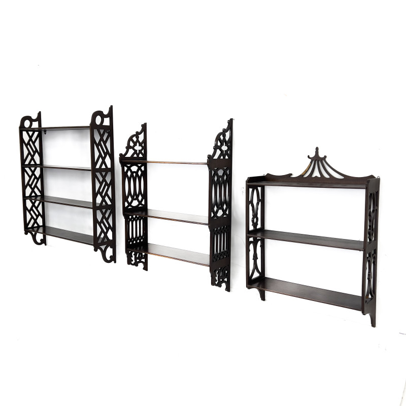 Georgian Style Mahogany Hanging Shelves (3)