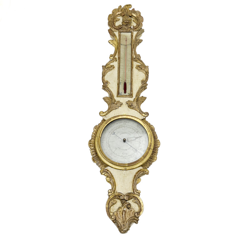 French Carved Gilt Wood Barometer