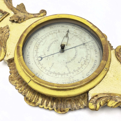 French Carved Gilt Wood Barometer